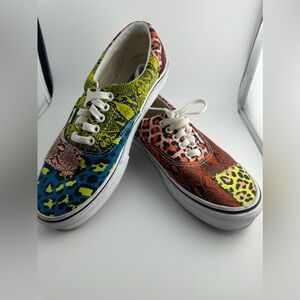 Super Cool Vans Era Patchwork Mixes Snakeskin and Leopard Prints Size 9 women